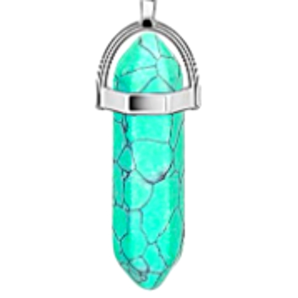 Turquoise Crystal Shard Pendant
